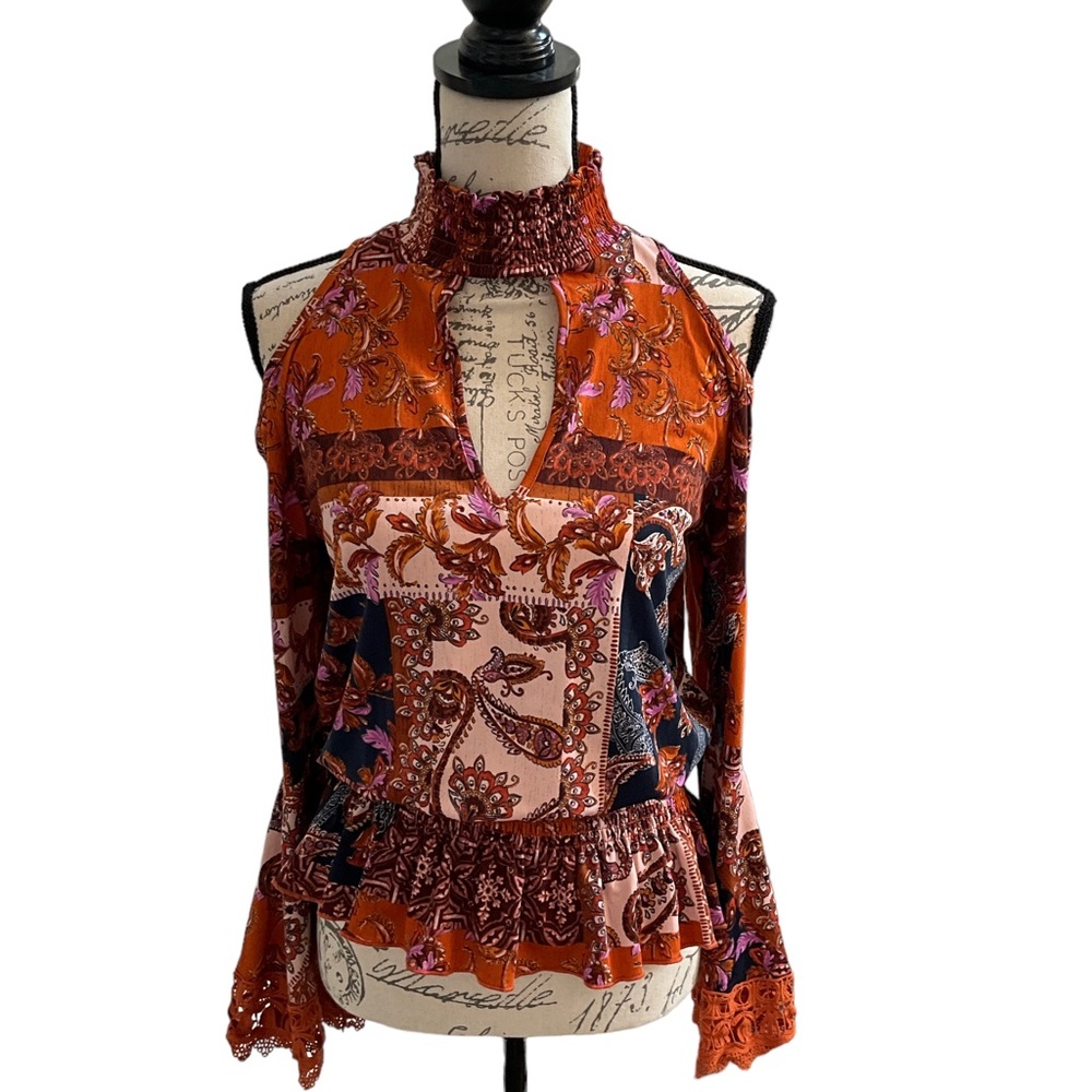 Cold Shoulder Bohemian Blouse